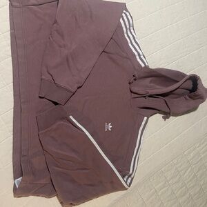 Adidas Pink Cropped Hoodie with Logo